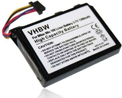 Vhbw - 1x Akku kompatibel mit Airis N509, T605 gps Navigation Navi (1300 mAh, 3,7 v, Li-Ion)