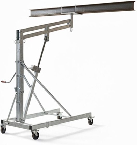 Hochhubwagen Balkenheber mit Zahnstange - Tragfähigkeit 600kg - Hubhöhe 1110 bis 2700 mm - 12373