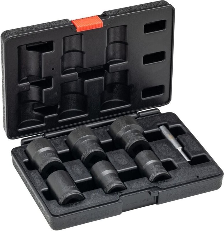 Vigor Schraubenausdreher-Satz spiralgenutet 1/2" mit Austreiber 7-teilig 21-32mm im