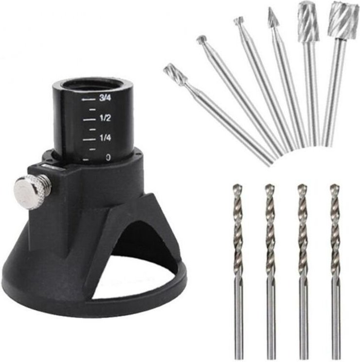11-teiliges Zubehörset für elektrische Bohrmaschinen, Graviermaschinen und Schleifmaschinen mit Bohrern für Rotationswer...