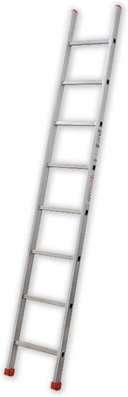 Einfache Aluminiumleiter 8 Sprossen Höhe 2m50 - Höhe. Arbeit 3,55 m Genia - GS250 - Facal