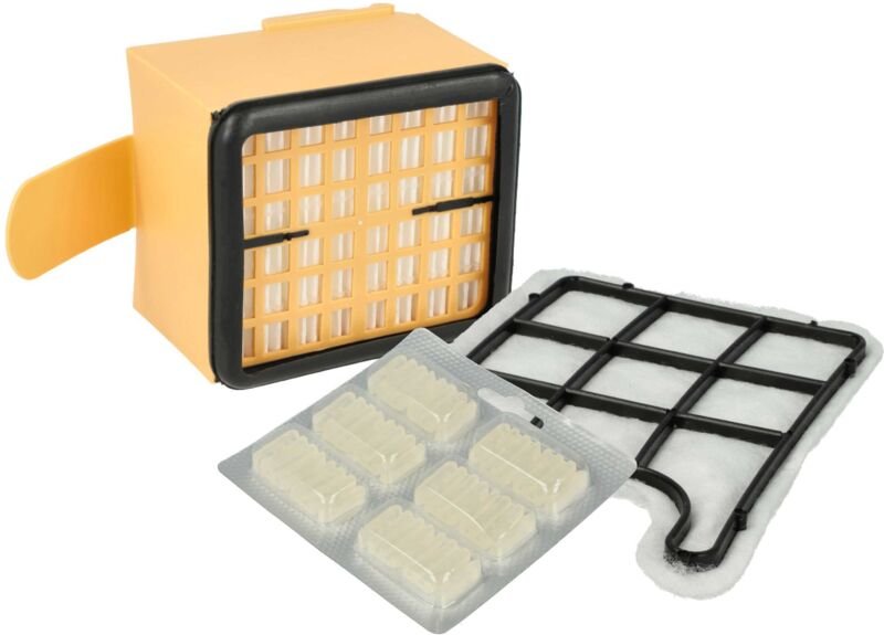 8-tlg. Zubehör-Set kompatibel mit Vorwerk Kobold VK135, VK136 Staubsauger - Motorschutz-Filter, Filter, Duftpatronen - V...