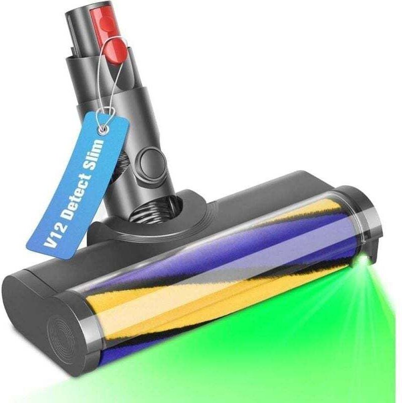 Bürste für Dyson V12 Detect Slim Walzenbürstenkopf für Dyson Staubsauger Zubehör Ersatzteile mit LED-Leuchten Turbobürst...