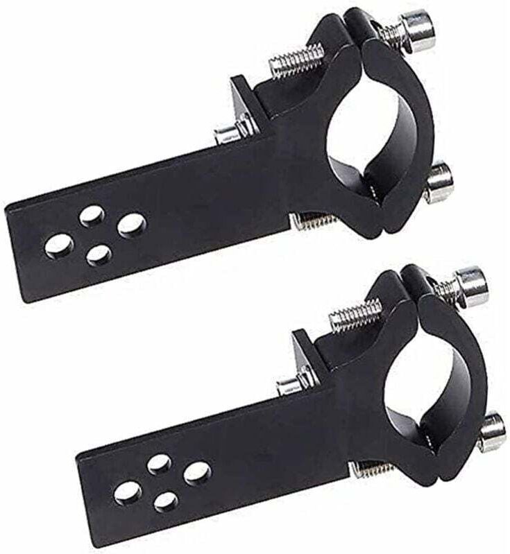 2Pcs Motorrad Gabel Rohr Klemmen Horizontale/Vertikale Installation LED Licht Bar Montage 22mm-36mm