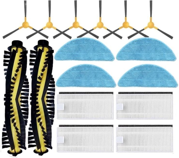 Für Create netbot S14 / S15 Roboter-Staubsauger Ersatz Ersatzteile Hauptseitenbürste Hepa-Filter