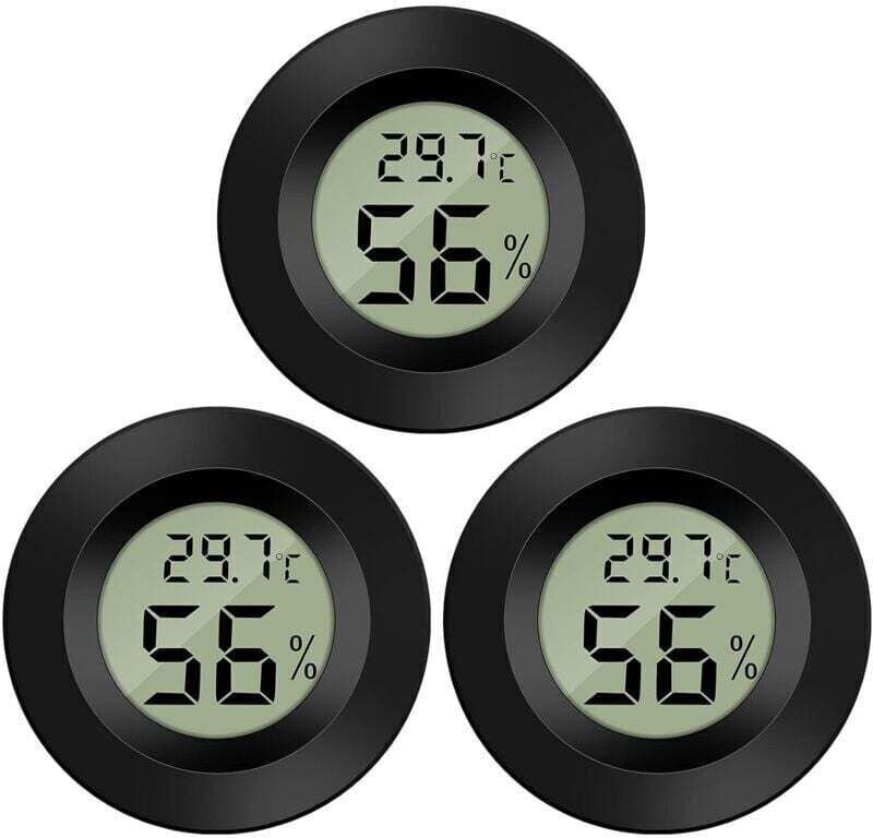 3er-Pack digitales LCD-Hygrometer-Thermometer zur Feuchtigkeitsmessung für Luftbefeuchter, Luftentfeuchter, Gewächshäuse...