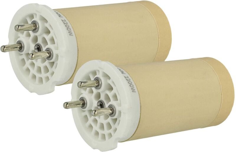 vhbw 2x Heizelement kompatibel mit Leister ELECTRON ST Heißluftschweißpistole - 2200 W, Keramik Heizkern, 4,45 x 9,15 cm