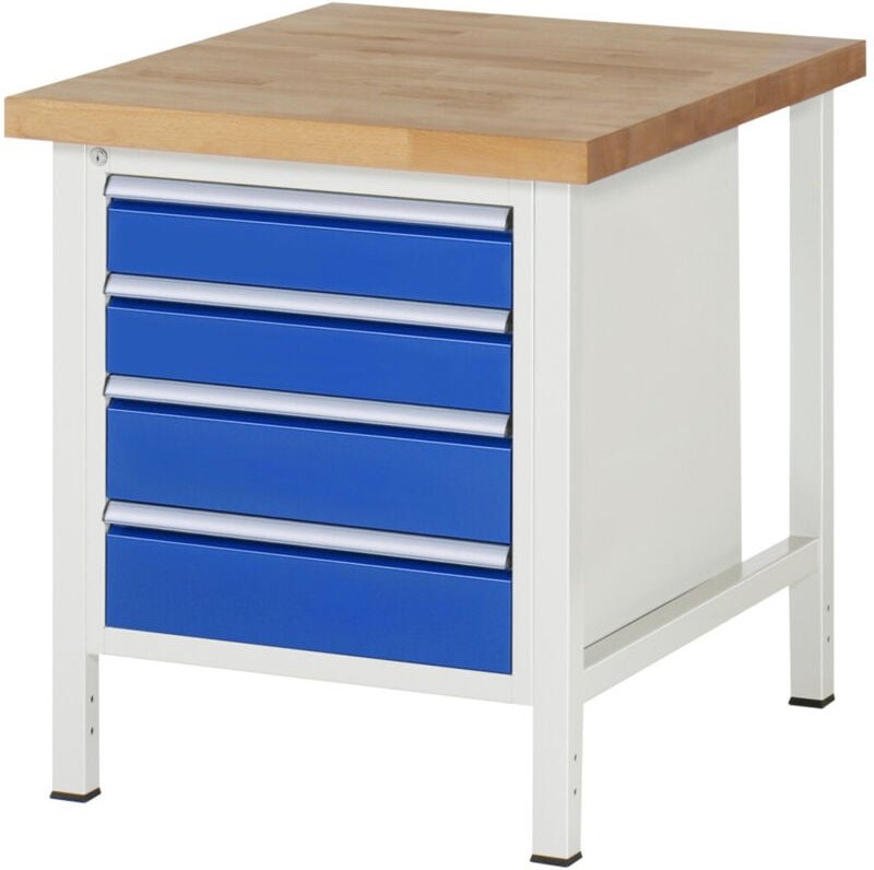 Werkbank höhenverstellbar 8162A2, B750xT900xH840-1040mm, 4x Schublade-TA - RAU