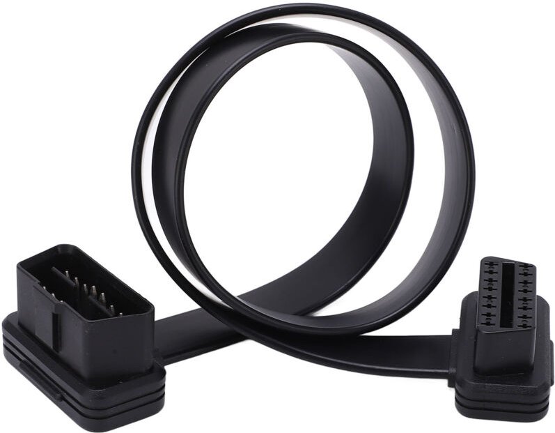 OBDII-Verlängerungskabel mit 16-poligem Stecker auf Buchse, Kfz-Diagnosekabel für OBD2-Scanner-Codeleser, 1 m / 3,3 ft.