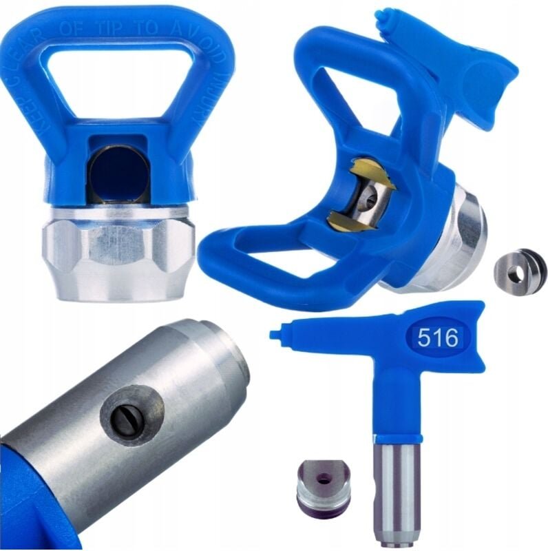 Zenthril Set SoftFlow 516 – Niederdruck Sprühdüse + Düsenschutz FFLP 25 cm Sprühbreite Für Acryl, Emulsion, Emaille Komp...