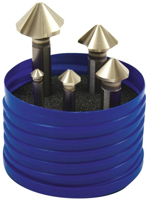 Beck Kegelsenker-Set ungleiche Teilung HSS TiZrN 90Grad 6,30-25mm 3-Flächenschaft