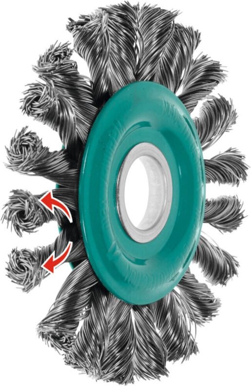 Lessmann Rundbürste Wechselzopfung, INOX-Draht 0,50 mm, Bürsten-⌀xBohrungs-⌀ / Gewinde: 115X22 mm