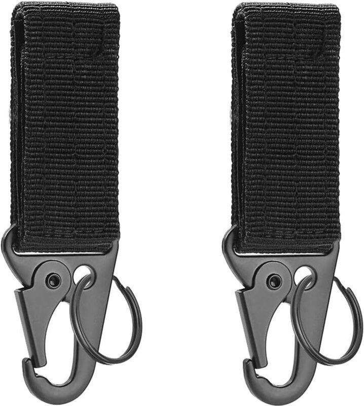 Sollbry - Karabiner-Schlüsselhaken aus Nylon, 2 Stück Gürtelkarabiner, taktische Schlüsselanhänger-Weste, taktische Häng...