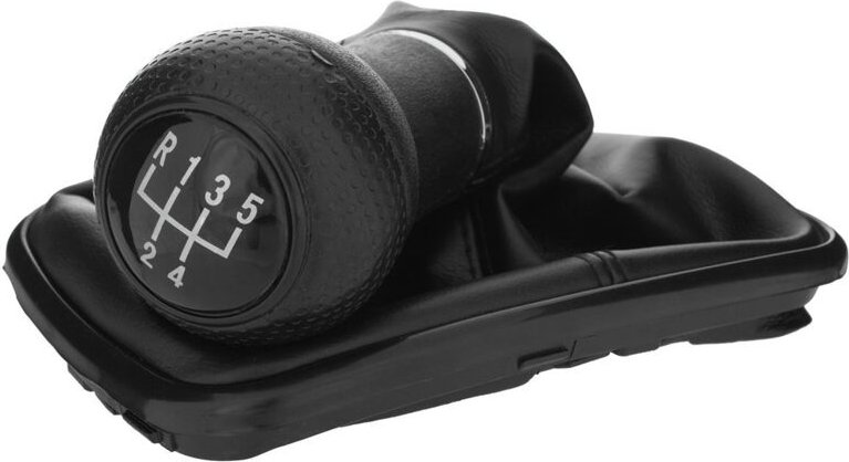 VW Bora 98-05 SCHWARZER 5-GANG-SCHALTKNAUF + 12-MM-LOCH