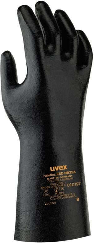 uvex Schutzhandschuh rubiflex ESD NB35A schwarz Gr. 7