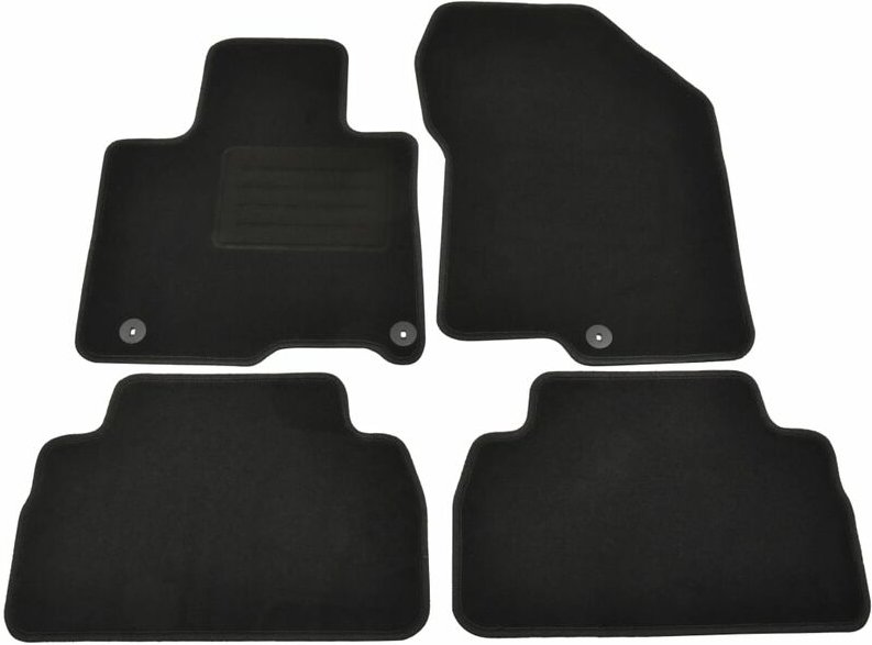 Teppich für Motorfahrzeuge Schwarz Stoff vidaXL