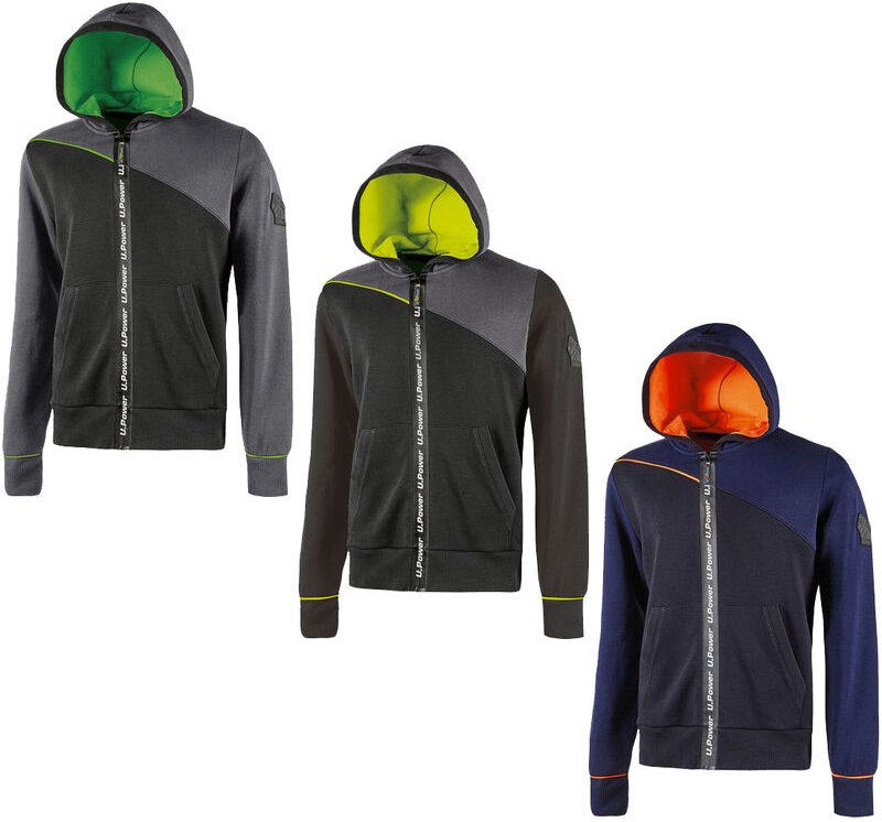 U-power - Felpa da lavoro UPower Jupiter-Nero-L - Schwarze - - Schwarze