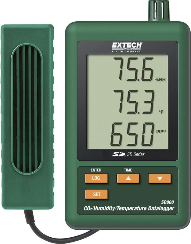 Multi-Datenlogger Extech SD800 Messgröße Temperatur, CO2, Luftfeuchtigkeit 0 bis 50 °C 10 bis 90 % r