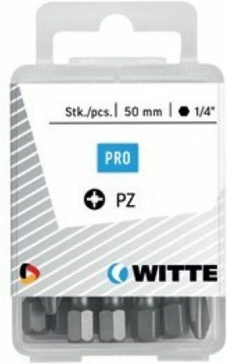 Satz von Spitzen WITTE Pozidriv PZ2 10 Stück 10 Stücke