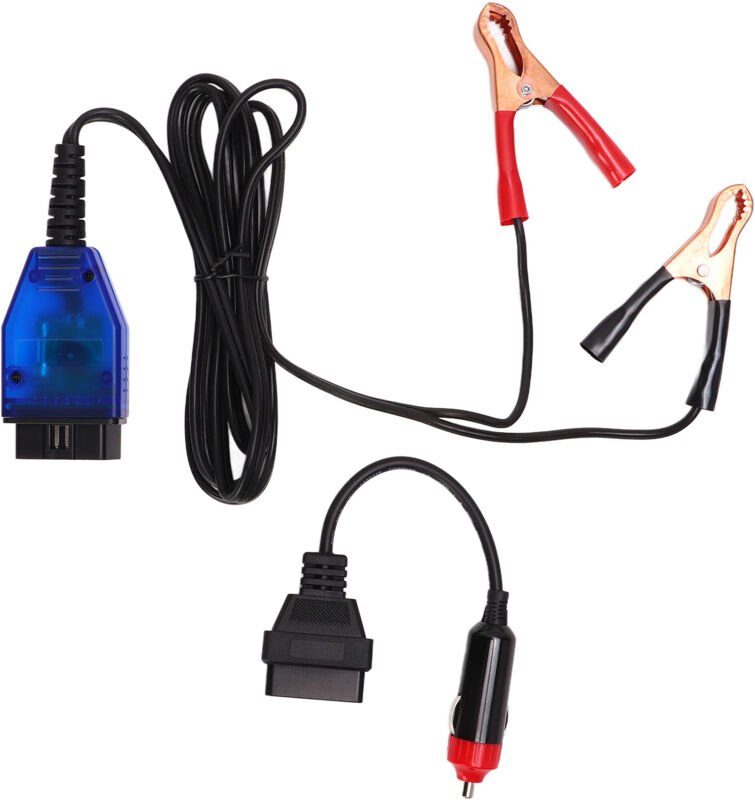 Thumbnail - Eosnow OBD2 -Autospeicherdaten Sparer Universal Fahrzeug Notfallversorgungskabeladapter mit roten schwarzen Clips