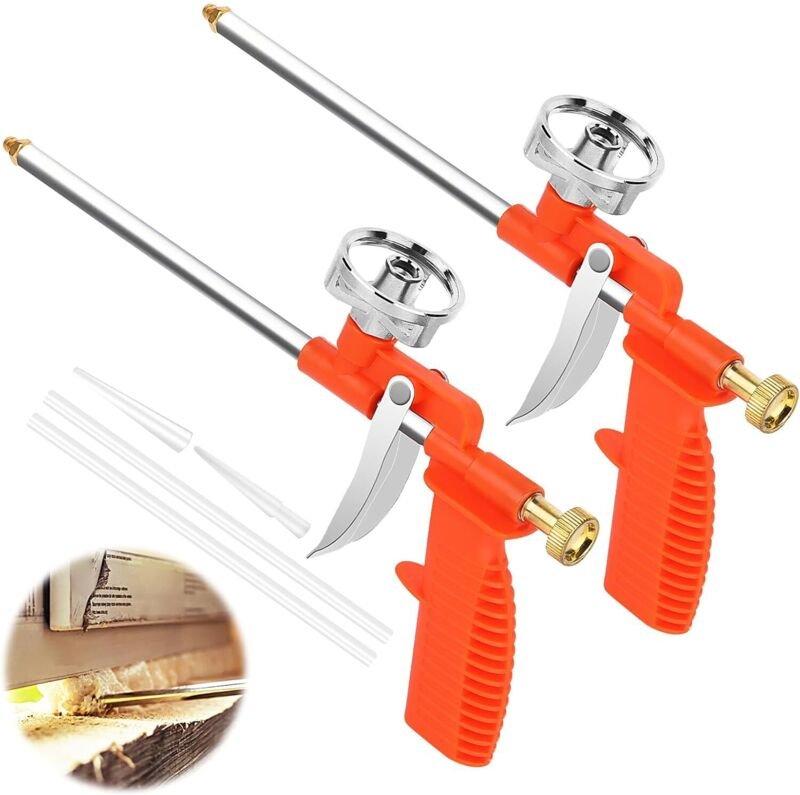 Stück Schaumpistole, Polyurethan-Schaumpistolen Bauschaumpistole mit 8 Gummidüsen, Schaumpistole zum Abdichten, Versiege...