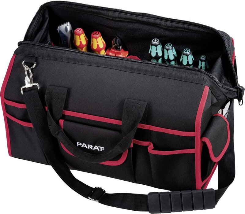Werkzeugtasche Basic Tool Softbag m Föcher + Gummischlaufen, Schultergurt - Parat