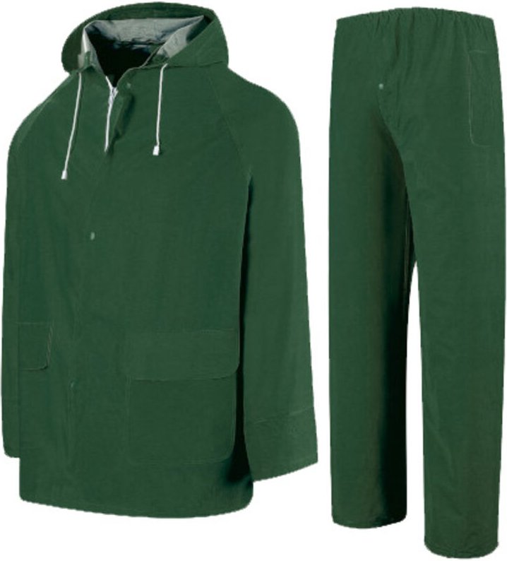 Wasserdichter Anzug pvc/pol grün 0,32 Größe: l meteo