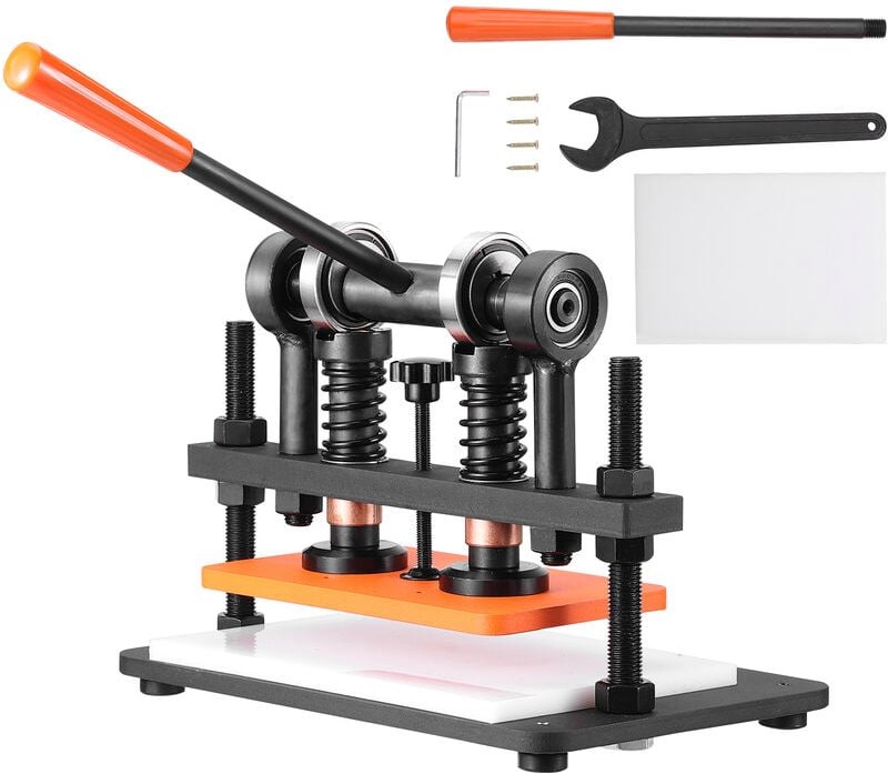 Mophorn - vevor Leder Stanzmaschine Manuelle Lederschneidemaschine 26 x 15 cm, Leder Prägemaschine 1,5 t Belastbare Lede...