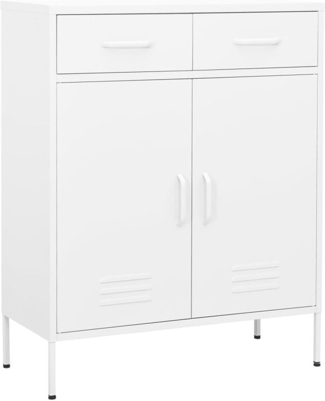 Lagerschrank Weiß 80x35x101,5 cm Stahl - Vidaxl