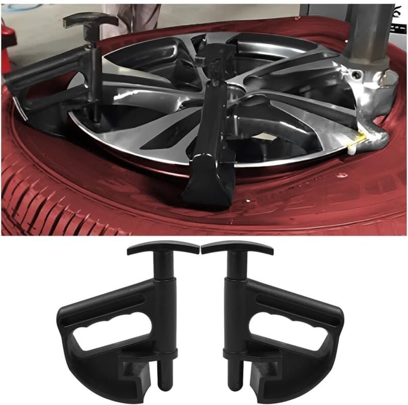 Sjqka - 2 Stück Universal-Felgenklemmen, Autoreifen-Wulstklemmen, Autowerkzeuge, Reifenmontierräder, Drop-Center-Reifenw...