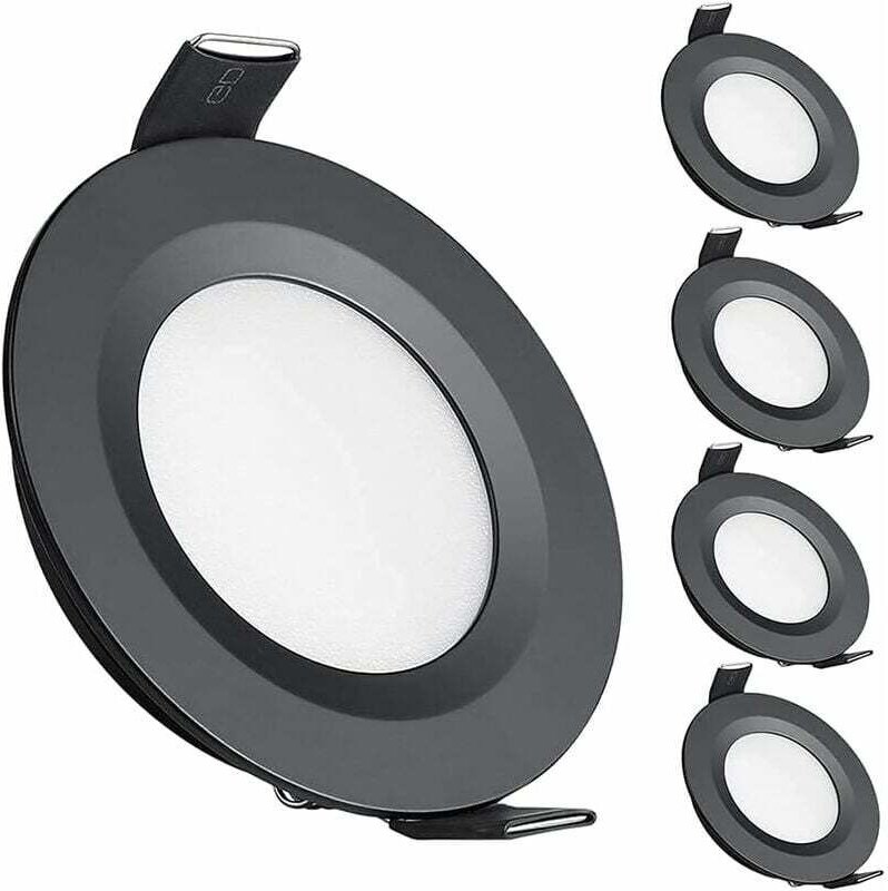 4 x 12V LED-Einbaustrahler, 58-65mm Loch, 3W, 3200K, Einbaudeckenleuchten für Wohnmobil, Boot, Wohnwagen, Transporter, Y...