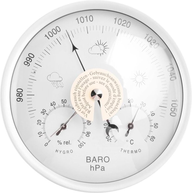 Digitales Hygrometer für den Innenbereich, tragbar, 3-in-1, zum Aufhängen an der Wand, Wetterthermometer, Barometer, Hei...