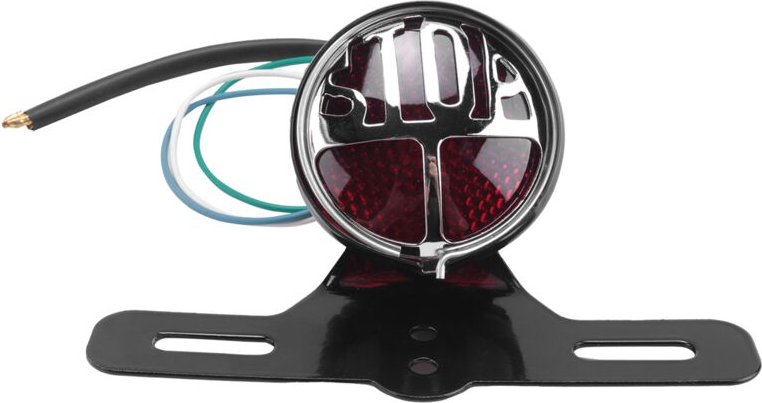 Motorrad Retro RüCklicht Stop RüCk Licht Nummern Schild Halterung Zerhacker Brems Bremse