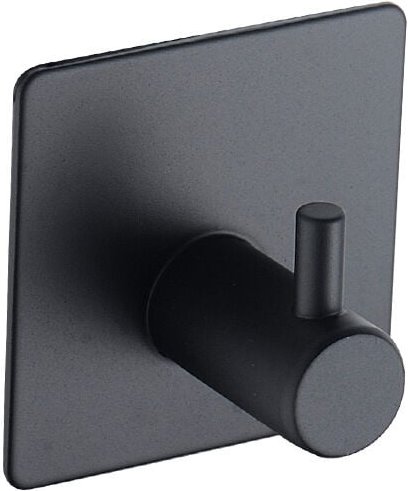 Aougo - Badezimmerwand, Küchenhandtuchaufhänger, Bilderaufhänger ohne Bohren, selbstklebender Edelstahlhaken, schwarz np...