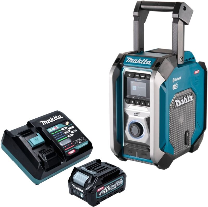 Makita MR 007 GD101 Akku Baustellenradio 12 - 40 V max. Bluetooth DAB+ USB + 1x Akku 2,5 Ah + Ladegerät