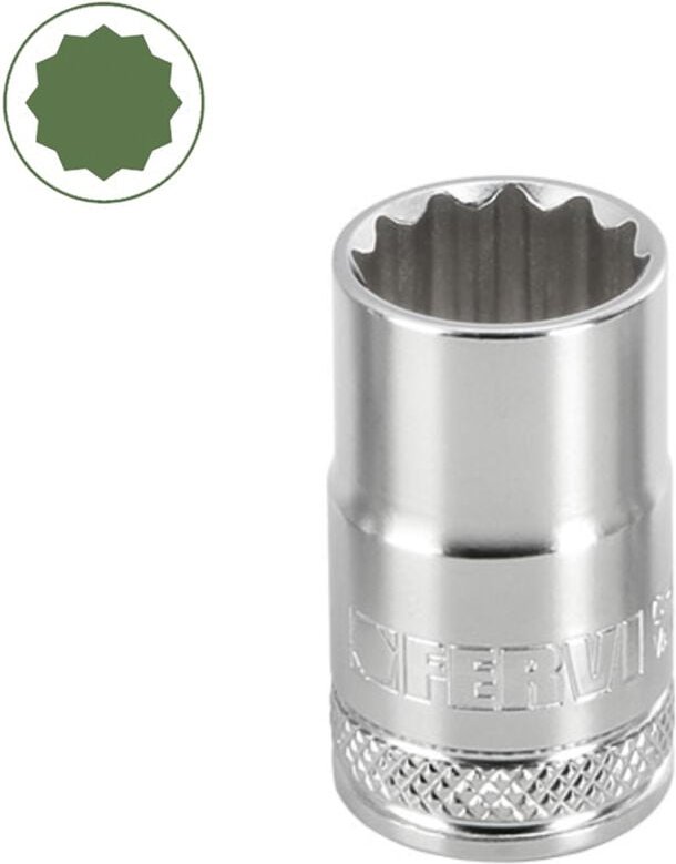 Mehrkant-Steckschlussel 27 mm 1/2 Fervi bn4p3n027a