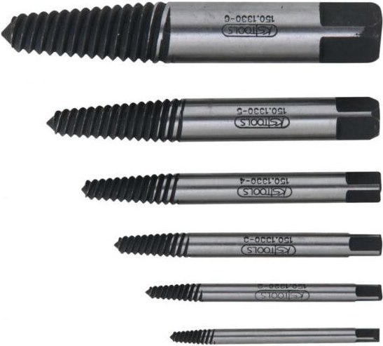 Bolzenausdrehersatz KS TOOLS für Bolzen von M3-M18 - 6-teilig - 150.1330