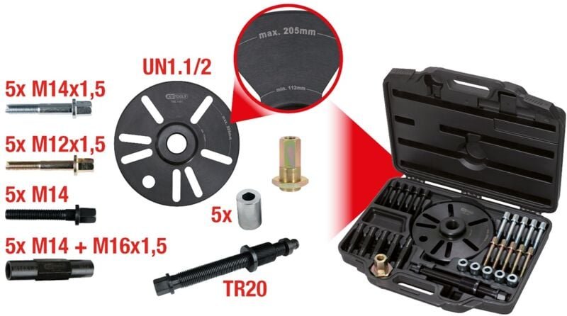 Ks Tools Universal-Radnabenabzieher für pkw, suv, + Transporter, 28-tlg.