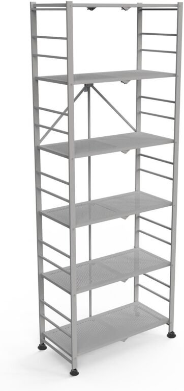 Regal Ficulle, 6 Böden, Belastung 40 kg, 71x38x190h cm Grau