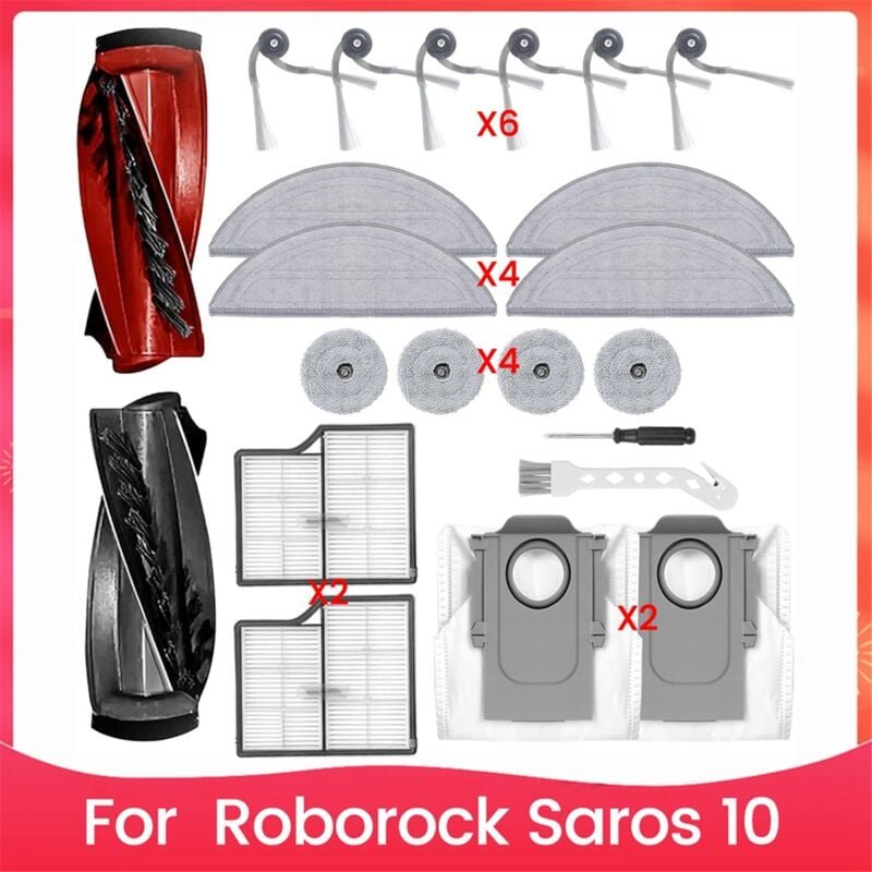 Zubehörset für Saros 10 Saugroboter Seitenbürste