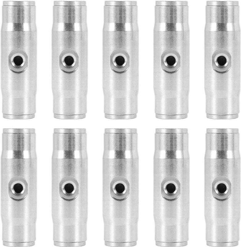 10-teiliges Set 3/8 Zoll Steckverbindungs-T-Stücke für Nebeldüsen, 10/24 UNC, 1000 PSI Anschluss