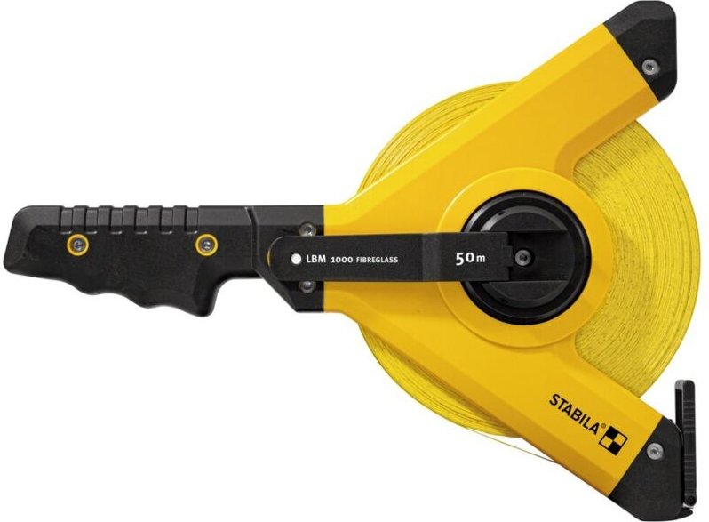 Rahmenbandmaß lbm 1000, 50 m, Glasfaserband, metrische Skala - Stabila