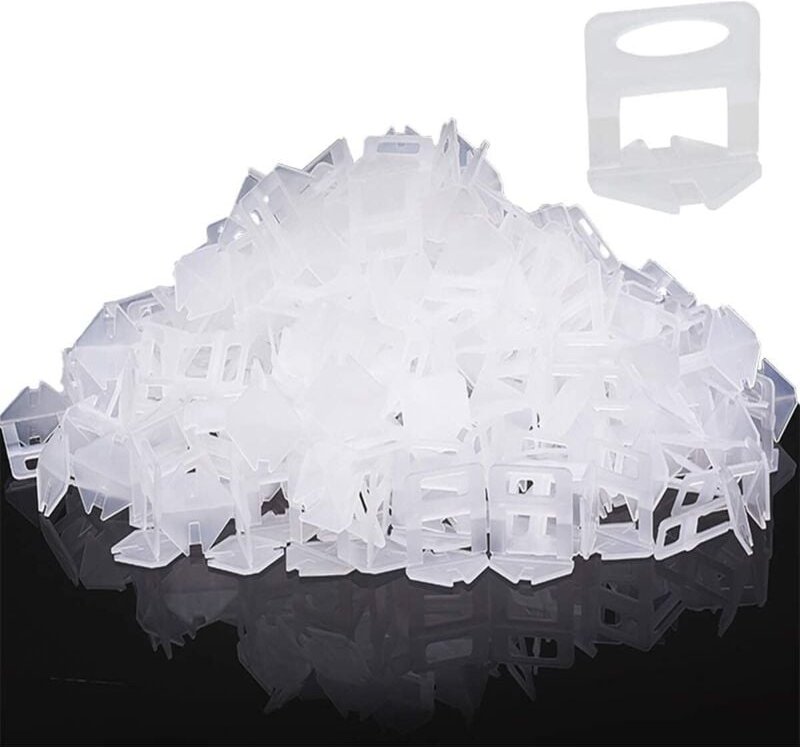 400 Stück Nivellierlaschen für Fliesenverlegehilfen, Zugstreifen, 2 mm Fugenbreite - Ccykxa