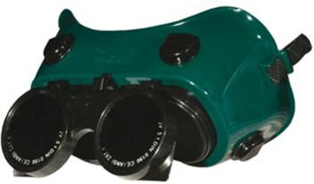 Schweißerbrille mit runden Scheiben