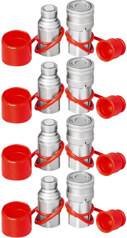 Mophorn 3/4 Zoll NPT Hydraulische Schnellkupplung 20,7 MPa ISO 16028 106 l/min Hydraulikanschluss