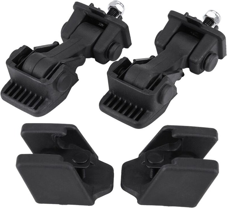 Eosnow - 2 Satz Haubenverriegelungs-Sicherheitsverschlüsse und Halterungen für Jeep Wrangler tj 97–06 55176636AD 5539565...
