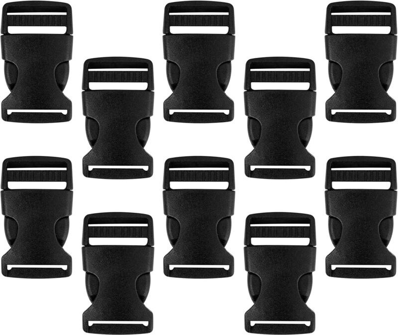 10 Stück 25mm Kunststoff-Schnallen für Rucksackgurte, verstellbare Schnellverschluss-Schnallen aus POM, sichere Befestig...