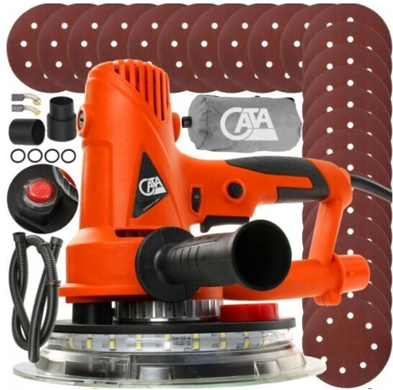 Gipsschleifer 180mm 710W Deckenschleifer Wandschleifer Trockenbauschleifer LED Hintergrundbeleuchtung