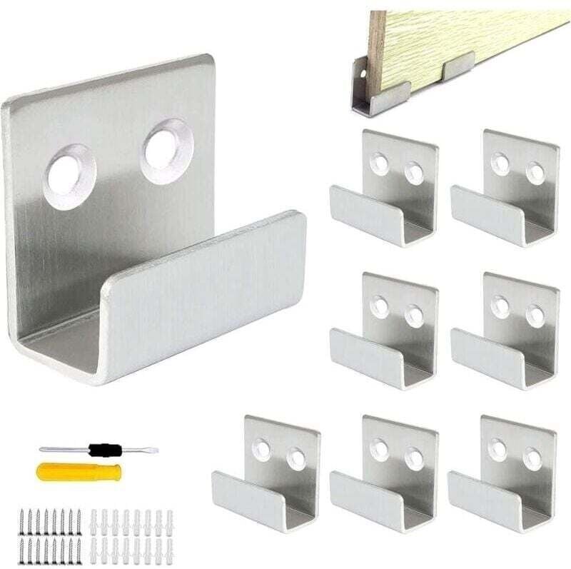 8 Wandhaken, Wandspiegelhalterungen aus Edelstahl, Tragkraft 50 kg, für Bad und Küche, stabile Haken für Keramikfliesen,...