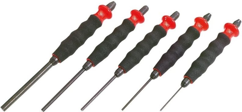 Facom - Splinttreiber mit Handgriff, Durchschläger mit Handgriff Satz, 12-tlg.